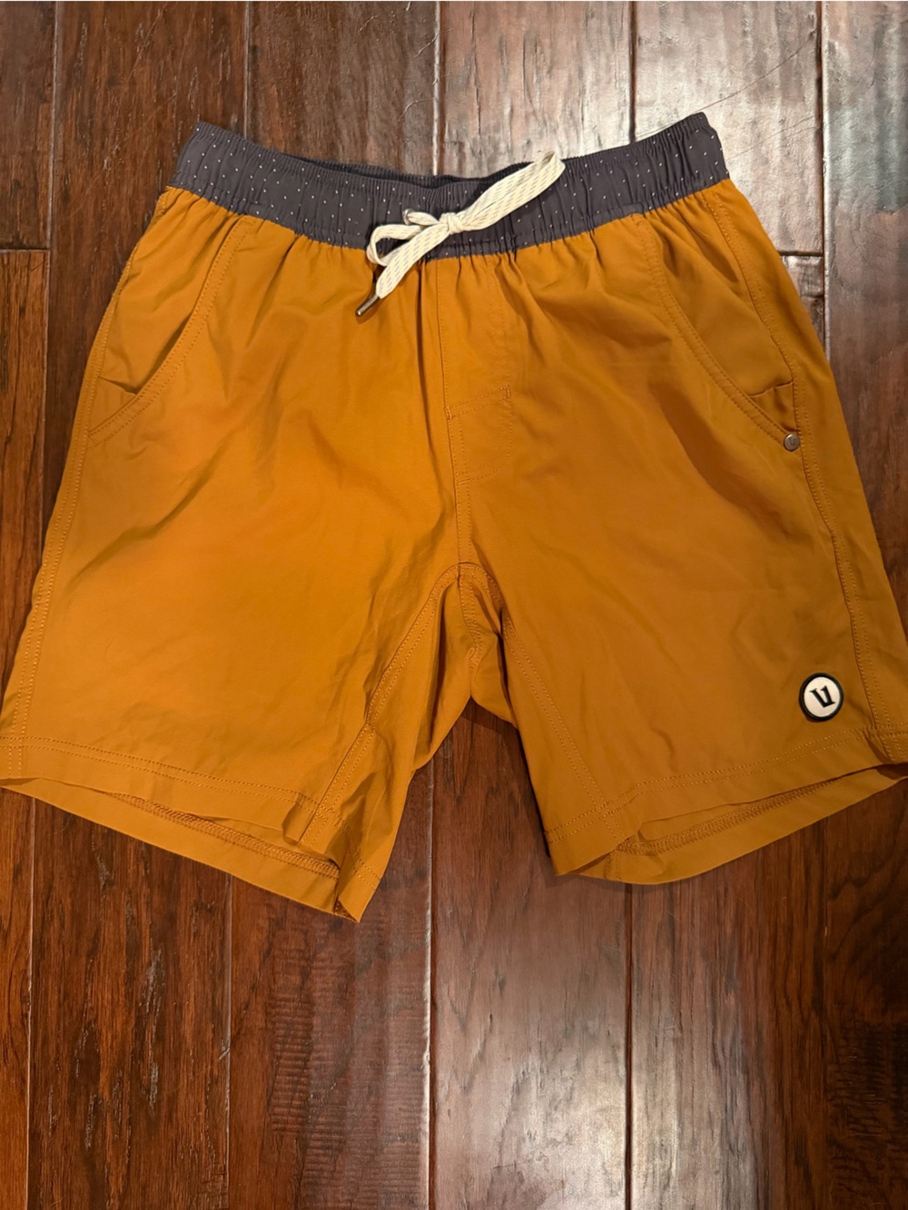 Vuori Mens Burnt Orange Athletic Shorts